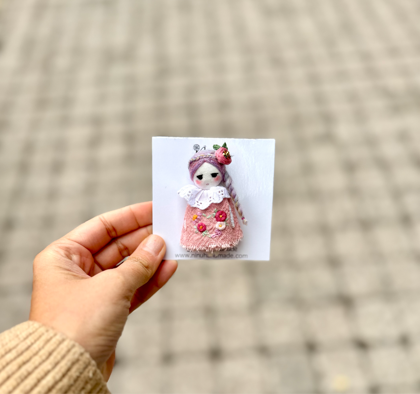 2.5” Mini girl brooch