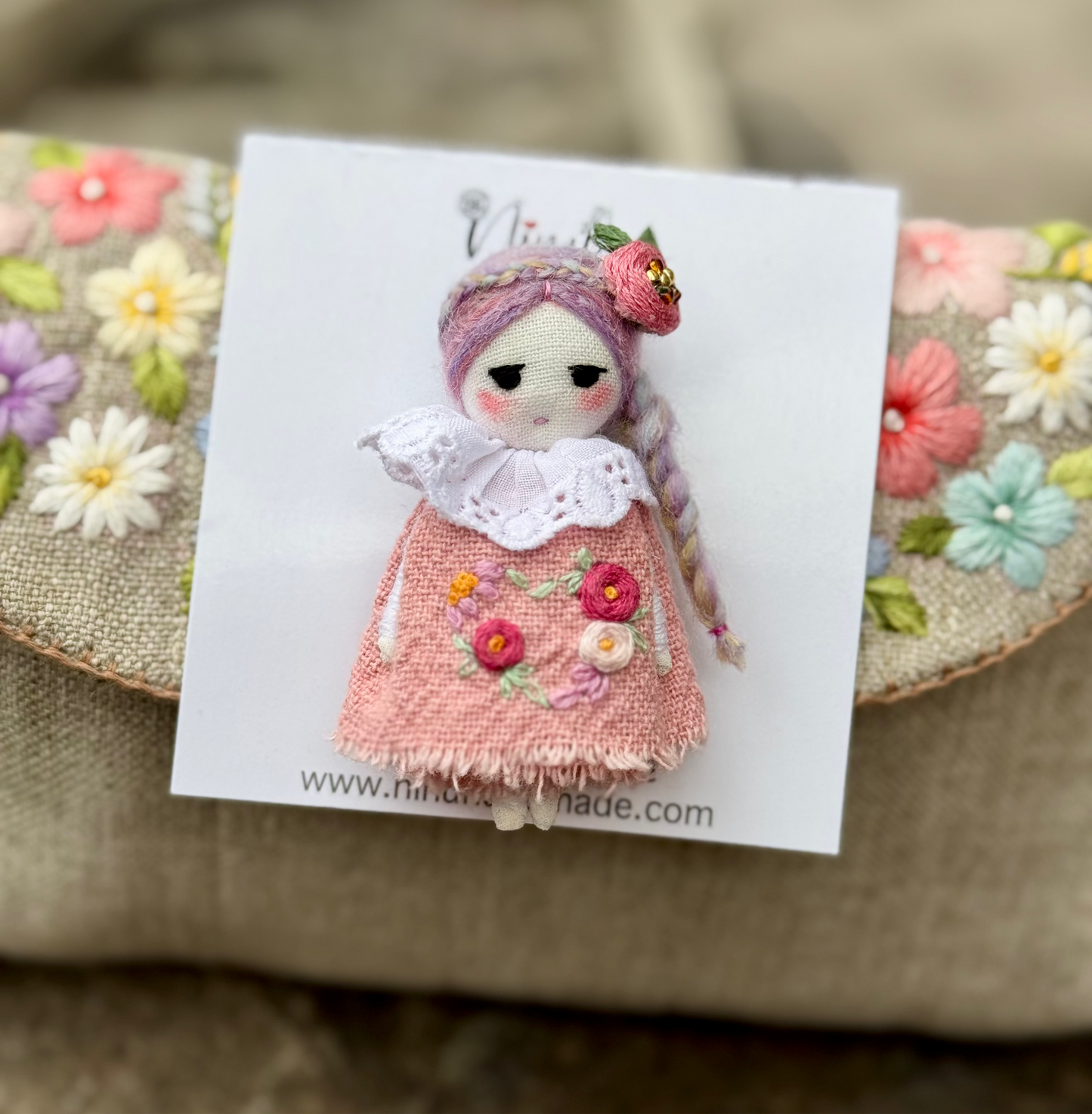 2.5” Mini girl brooch