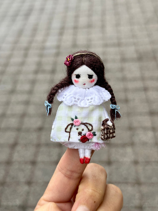 Lil Dora – A Handcrafted Embroidered Brooch