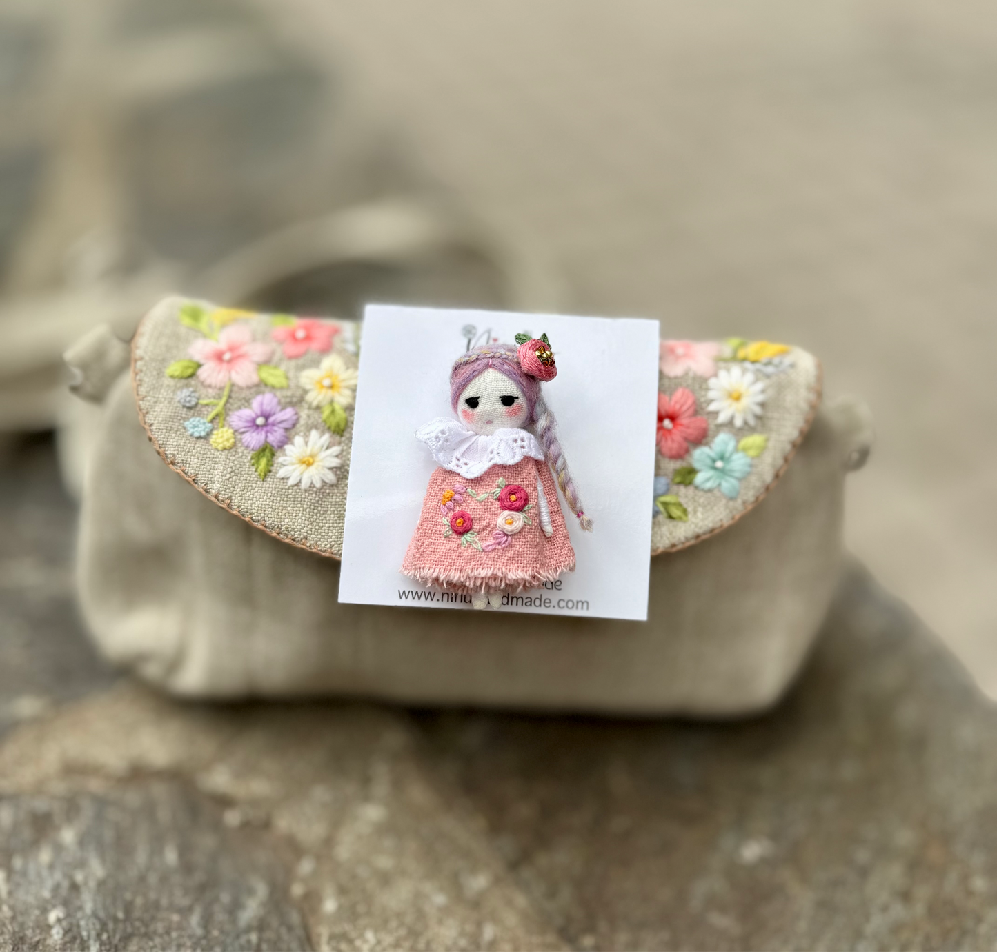 2.5” Mini girl brooch